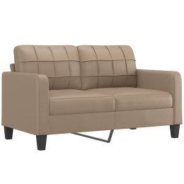 VidaXL 2-osobowa sofa, kolor cappuccino, 140 cm, sztuczna skóra