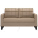 VidaXL 2-osobowa sofa, kolor cappuccino, 140 cm, sztuczna skóra