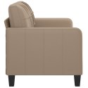 VidaXL 2-osobowa sofa, kolor cappuccino, 140 cm, sztuczna skóra