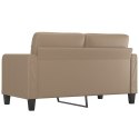 VidaXL 2-osobowa sofa, kolor cappuccino, 140 cm, sztuczna skóra