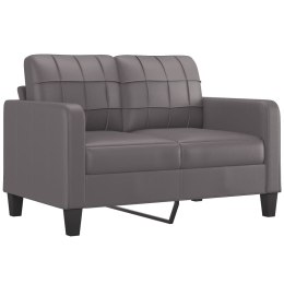 VidaXL 2-osobowa sofa, szary, 120 cm, sztuczna skóra