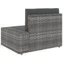 VidaXL Sofa modułowa 2-osobowa, rattan PE, szara