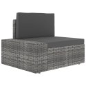 VidaXL Sofa modułowa 2-osobowa, rattan PE, szara