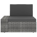 VidaXL Sofa modułowa 2-osobowa, rattan PE, szara