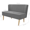 VidaXL Sofa 117x55,5x77 cm, jasnozielony materiał