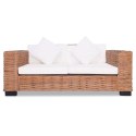 VidaXL Sofa 2-osobowa z naturalnego rattanu