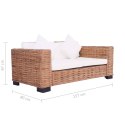 VidaXL Sofa 2-osobowa z naturalnego rattanu