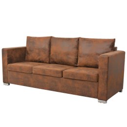 VidaXL Sofa 3-osobowa, 191 x 73 x 82 cm, sztuczny zamsz