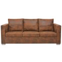 VidaXL Sofa 3-osobowa, 191 x 73 x 82 cm, sztuczny zamsz