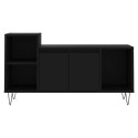 VidaXL Szafka pod TV, czarna, 100x35x55 cm, materiał drewnopochodny