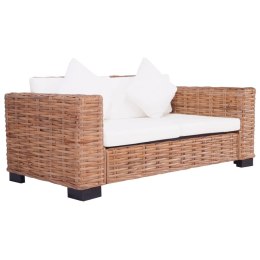 VidaXL 2-osobowa sofa ogrodowa, z naturalnego rattanu