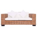 VidaXL 2-osobowa sofa ogrodowa, z naturalnego rattanu