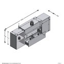 FMD Szafka pod telewizor, 182x33x70,2 cm, biel i dąb artisan