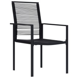 VidaXL Krzesła ogrodowe, 2 szt., rattan PVC, czarne