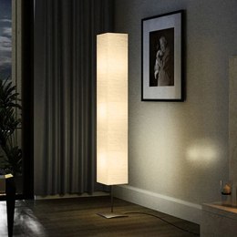 VidaXL Lampa podłogowa ze stalową podstawą, 170 cm, beżowa