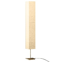 VidaXL Lampa podłogowa ze stalową podstawą, 170 cm, beżowa