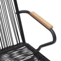 VidaXL Krzesła ogrodowe, 2 szt., czarne, 58x59x85,5 cm, rattan PVC