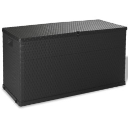 VidaXL Skrzynia ogrodowa, antracytowa, 120x56x63 cm, rattan PP