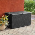 VidaXL Skrzynia ogrodowa, antracytowa, 120x56x63 cm, rattan PP