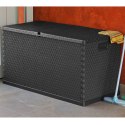 VidaXL Skrzynia ogrodowa, antracytowa, 120x56x63 cm, rattan PP