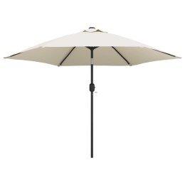 VidaXL Parasol z LED, na wysięgniku 3 m, piaskowy