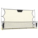 VidaXL Rebounder piłkarski, czarno-żółty, 183x85x120 cm, poliester