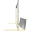 VidaXL Rebounder piłkarski, czarno-żółty, 183x85x120 cm, poliester