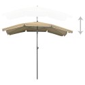 VidaXL Parasol ogrodowy na słupku, 200x130 cm, kolor taupe