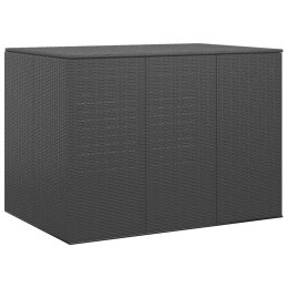 VidaXL Skrzynia na poduszki ogrodowe, rattan PE, 145x100x103cm, czarna