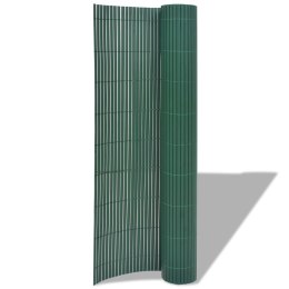 VidaXL Dwustronne ogrodzenie ogrodowe, PVC, 90x500 cm, zielone