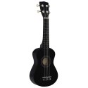 VidaXL Ukulele sopranowe z pokrowcem, dla dzieci, czarne, 21"