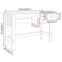 VidaXL Biurko HAMAR, jasnoszare, 110x40x75 cm, lite drewno sosnowe