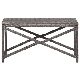 VidaXL Ławka ogrodowa, 80 cm, polirattan, szara