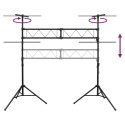 VidaXL Statyw oświetleniowy, czarny, 338x115x(180-300) cm, stalowy