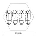 VidaXL Namiot 4-osobowy, szary