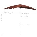 VidaXL Parasol ogrodowy na słupku, 200x130 cm, terakota