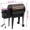 VidaXL Grill na pellet, czarny, 94 cm, żelazo