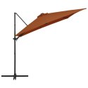 VidaXL Parasol wiszący z LED, kolor terakotowy, 250x250 cm