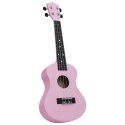 VidaXL Ukulele sopranowe z pokrowcem, dla dzieci, różowe, 23"