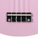 VidaXL Ukulele sopranowe z pokrowcem, dla dzieci, różowe, 23"