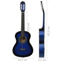 VidaXL Gitara klasyczna dla początkujących i dzieci, 1/2, 34", lipa