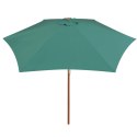 VidaXL Parasol ogrodowy, 270x270 cm, drewno, zielony