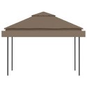 VidaXL Altana z 2 wysuwanymi daszkami, 3x3x2,75 m, taupe, 180g/m²