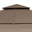 VidaXL Altana z 2 wysuwanymi daszkami, 3x3x2,75 m, taupe, 180g/m²