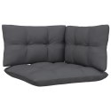 VidaXL 2-osobowa sofa ogrodowa z antracytowymi poduszkami, sosnowa