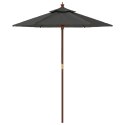 VidaXL Parasol ogrodowy na drewnianym słupku, antracytowy, 196x231 cm