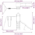 VidaXL Plac zabaw do ogrodu, lite drewno daglezjowe