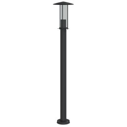 VidaXL Lampa ogrodowa na słupku, czarna, 100 cm, stal nierdzewna