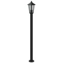 VidaXL Lampy ogrodowe na słupku, 3 szt., czarne, 120 cm, stal