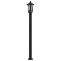 VidaXL Lampy ogrodowe na słupku, 3 szt., czarne, 120 cm, stal